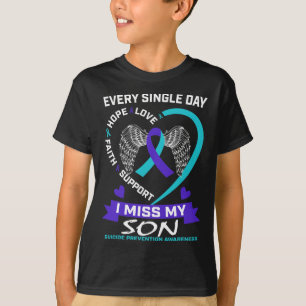 Camiseta Corazón Verde azulado Púrpura Extraño Conciencia S
