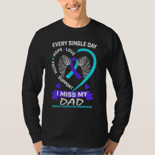 Camiseta Corazón Verde azulado Púrpura Extraño Conciencia S