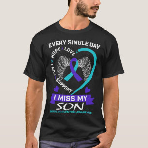 Camiseta Corazón Verde azulado Púrpura Extraño Conciencia S