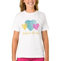 Corazón verde azulado, rosa y amarillo