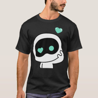 Camiseta Corazón verde de Astronauta Cute Wootteo