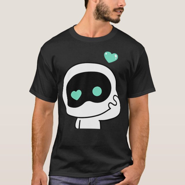 Camiseta Corazón verde de Astronauta Cute Wootteo (Anverso)