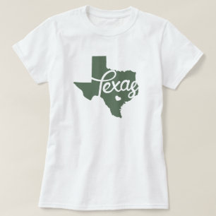 Camiseta Corazón verde de Texas
