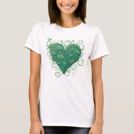 Camiseta Corazón verde interior