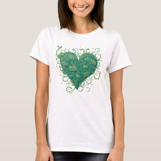 Camiseta Corazón verde interior (Anverso)