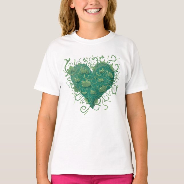 Camiseta Corazón verde interior (Anverso)