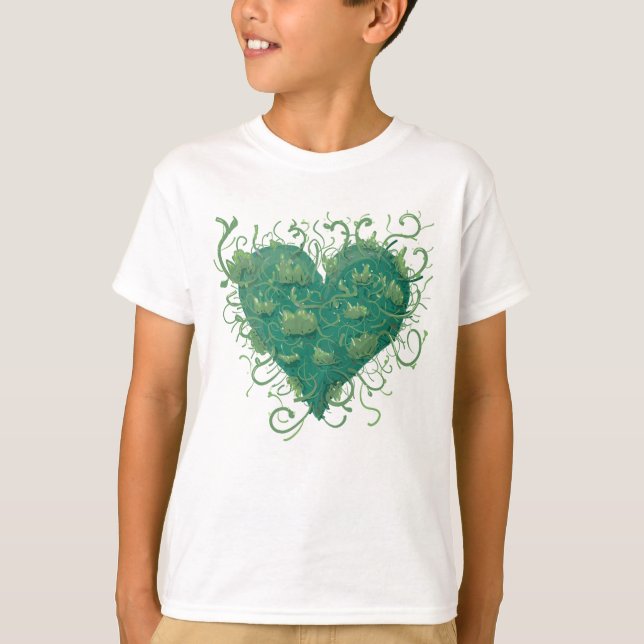Camiseta Corazón verde interior (Anverso)