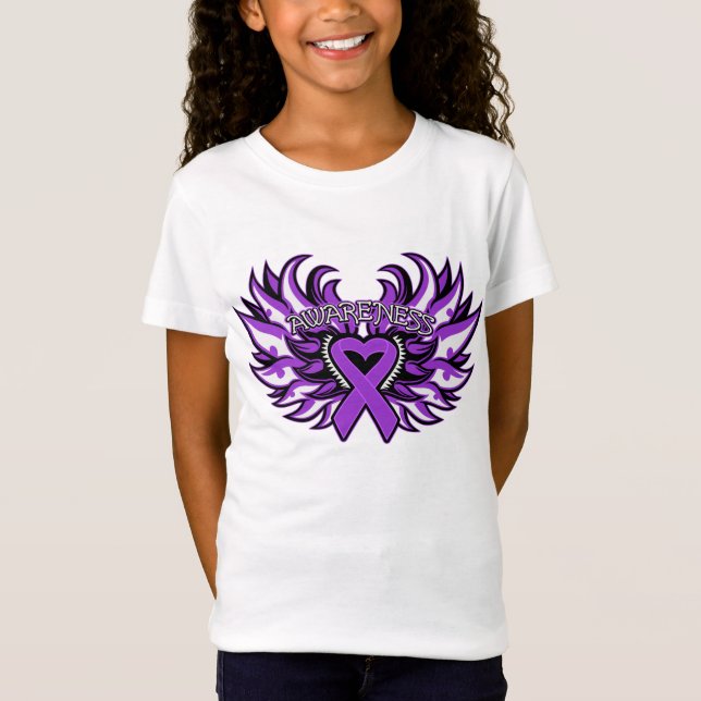 Camiseta Corazón Wings.png de la conciencia de la (Anverso)