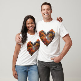 Camiseta Corazón y árboles caídos