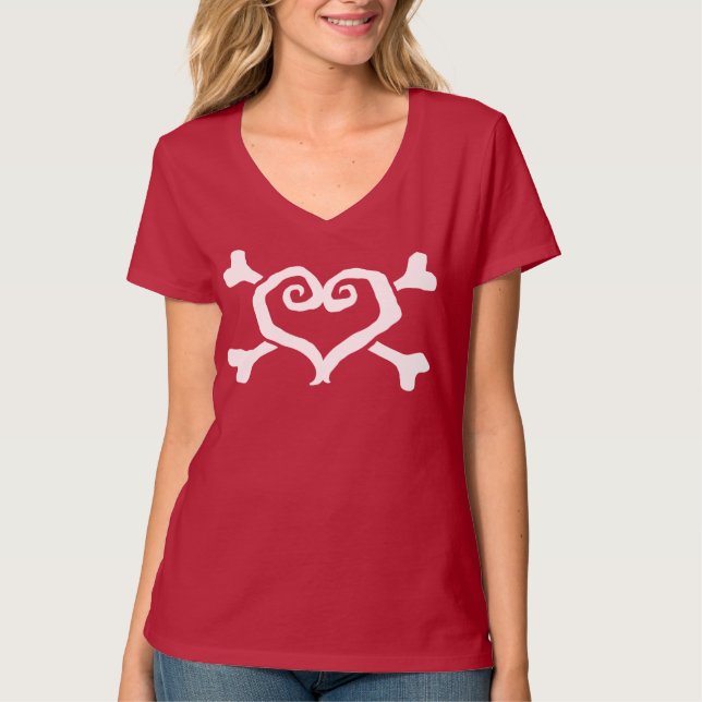 Camiseta Corazón y cruces de "amor contaminado" (Anverso)