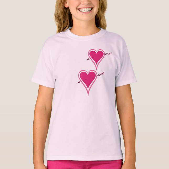 Camiseta Corazón y Flecha-Frambuesa (Anverso)