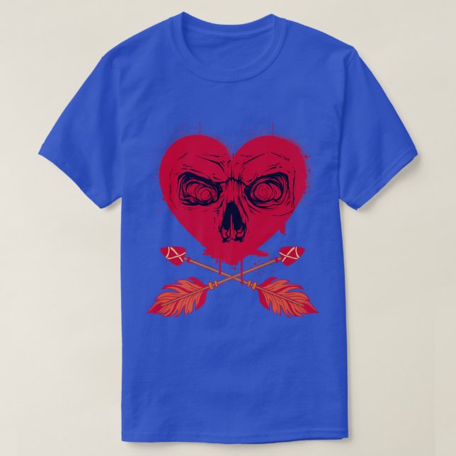 Camiseta Corazón y flecha Skeleton  (Diseño del anverso)