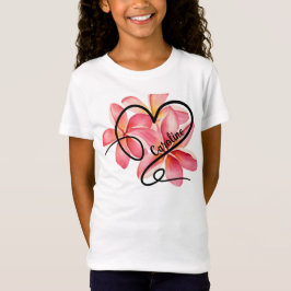 Camiseta Corazón y flores de amor garabato