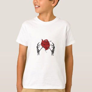 Camiseta Corazón Y Manos - Manos Skeleton Heart