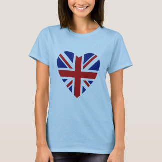 Camiseta Corazón y mapa BRITÁNICOS de la bandera