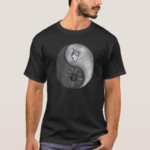 Camiseta Corazón y mente yin yang símbolo elecciones de vid