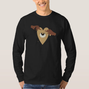 Camiseta Corazón y ojo estilo Boho Alquimia mística
