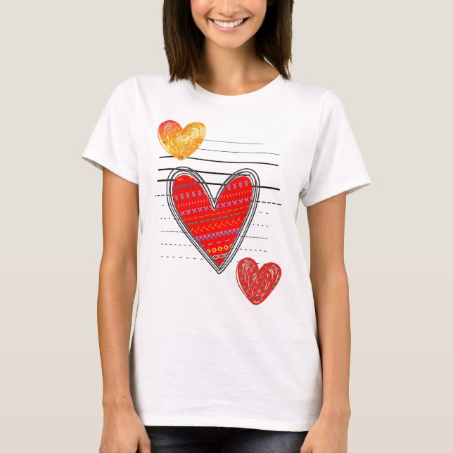 Camiseta corazones (Anverso)