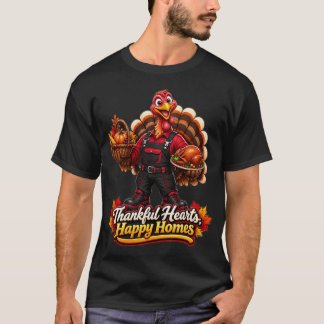 CAMISETA CORAZONES AGRADECIDOS,HOGARES FELICES