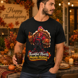 CAMISETA CORAZONES AGRADECIDOS,HOGARES FELICES