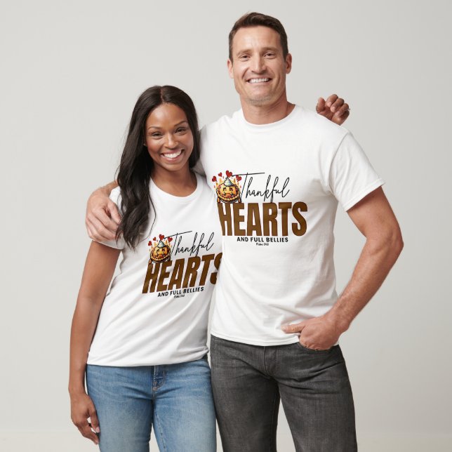Camiseta Corazones agradecidos y Belly completos - Salmos 3 (Unisexo)