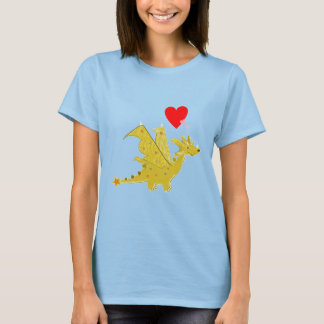 Camiseta Corazones anaranjados lindos del dragón