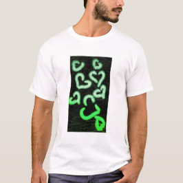 Camiseta Corazones angustiados verdes