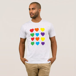 Camiseta Corazones arcoiris