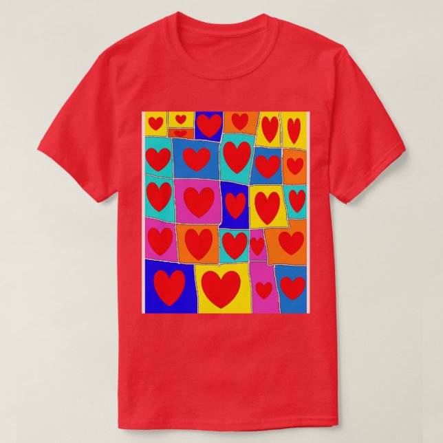 Camiseta corazones arcoiris 24 1 (Diseño del anverso)