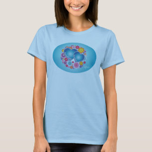 Camiseta Corazones azules