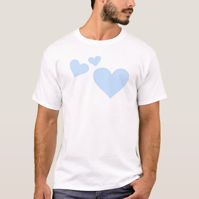 Camiseta Corazones azules (Anverso)