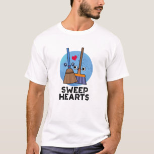 Camiseta Corazones Barrido Gracioso Corazones Dulces Broom 