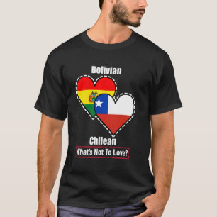 Camiseta Corazones Bolivianos Chilenos Banderas Qué No Amar