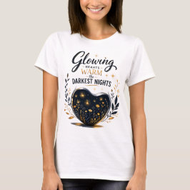 Camiseta Corazones brillantes inspiradores calman las noche