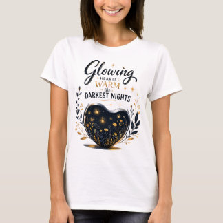 Camiseta Corazones brillantes inspiradores calman las noche