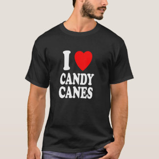 Camiseta Corazones Caramelos de Navidad Invierno Menta Chri