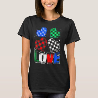 Camiseta Corazones Checked Con Amor Para San Valentín De Pa