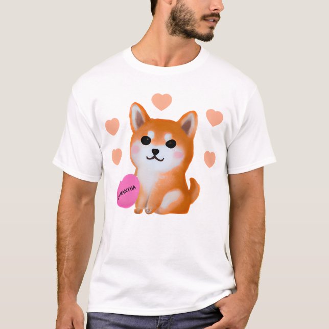 Camiseta Corazones chiba inu | Para Perro Lover (Anverso)