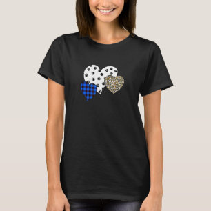 Camiseta Corazones Chicas Leopard Imprimir Perro Paw Prin