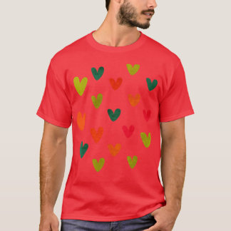 Camiseta corazones coloridos