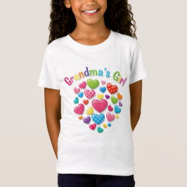 Camiseta Corazones coloridos Chica de la abuela
