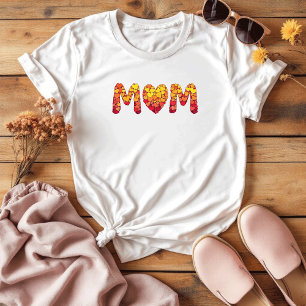 Camiseta Corazones coloridos lindo, palabra de mamá Día d