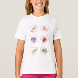 Camiseta Corazones con flores