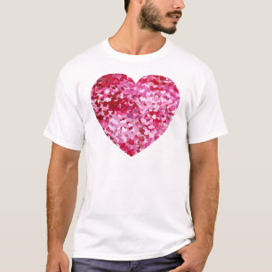 Camiseta Corazones confetti rosadas