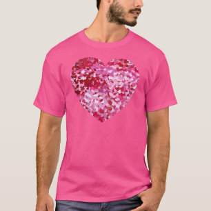 Camiseta Corazones confetti rosadas