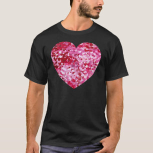 Camiseta Corazones confetti rosadas