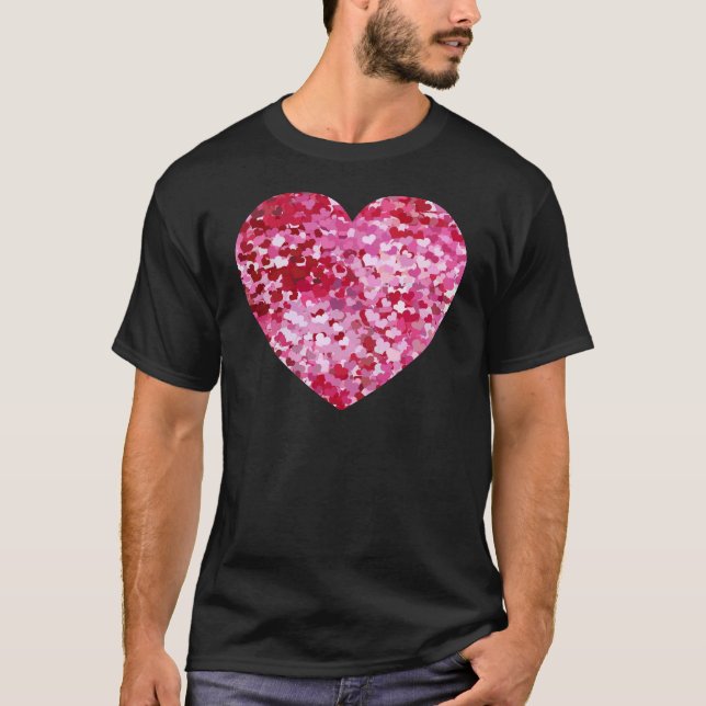 Camiseta Corazones confetti rosadas (Anverso)