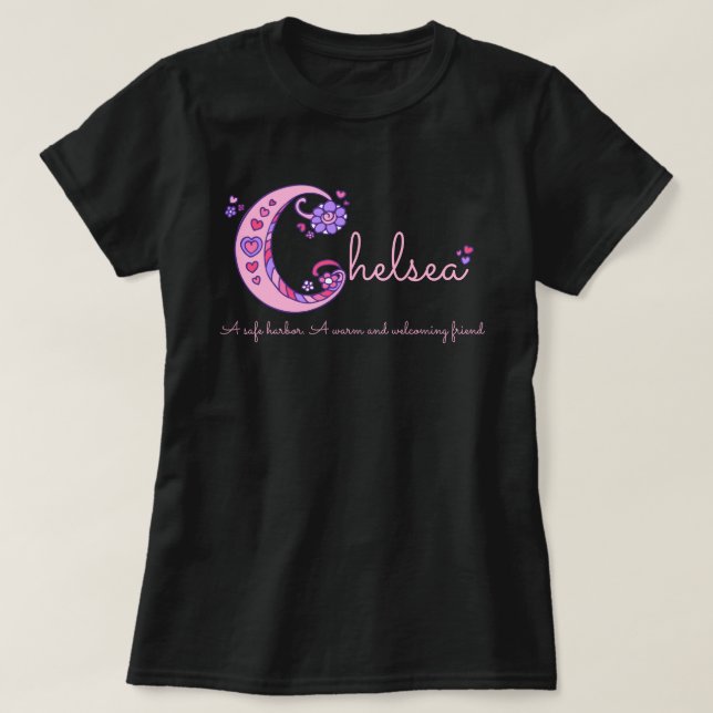 Camiseta Corazones conocidos del monograma de los chicas C (Diseño del anverso)