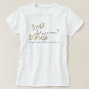 Camiseta Corazones conocidos del monograma de los chicas E