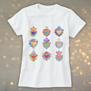 Camiseta corazones, CORAZONES SACRED clípart, WATERCOLOR, 